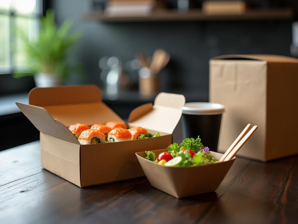 Embalagens take-away profissionais para restaurantes, pizzarias, sushi e serviços de delivery — caixas, recipientes e copos descartáveis